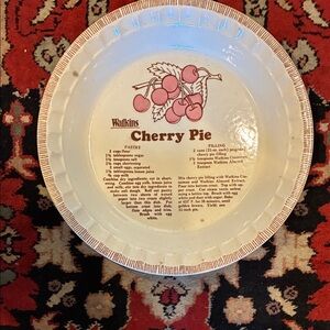 Vtg Watkins Cherry Pie Plate